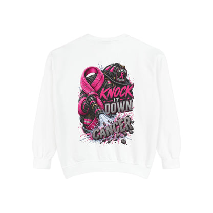 Breast Cancer Awareness Sweatshirt  Firefighter edition— "Knock It Down Cancer" Crewneck
