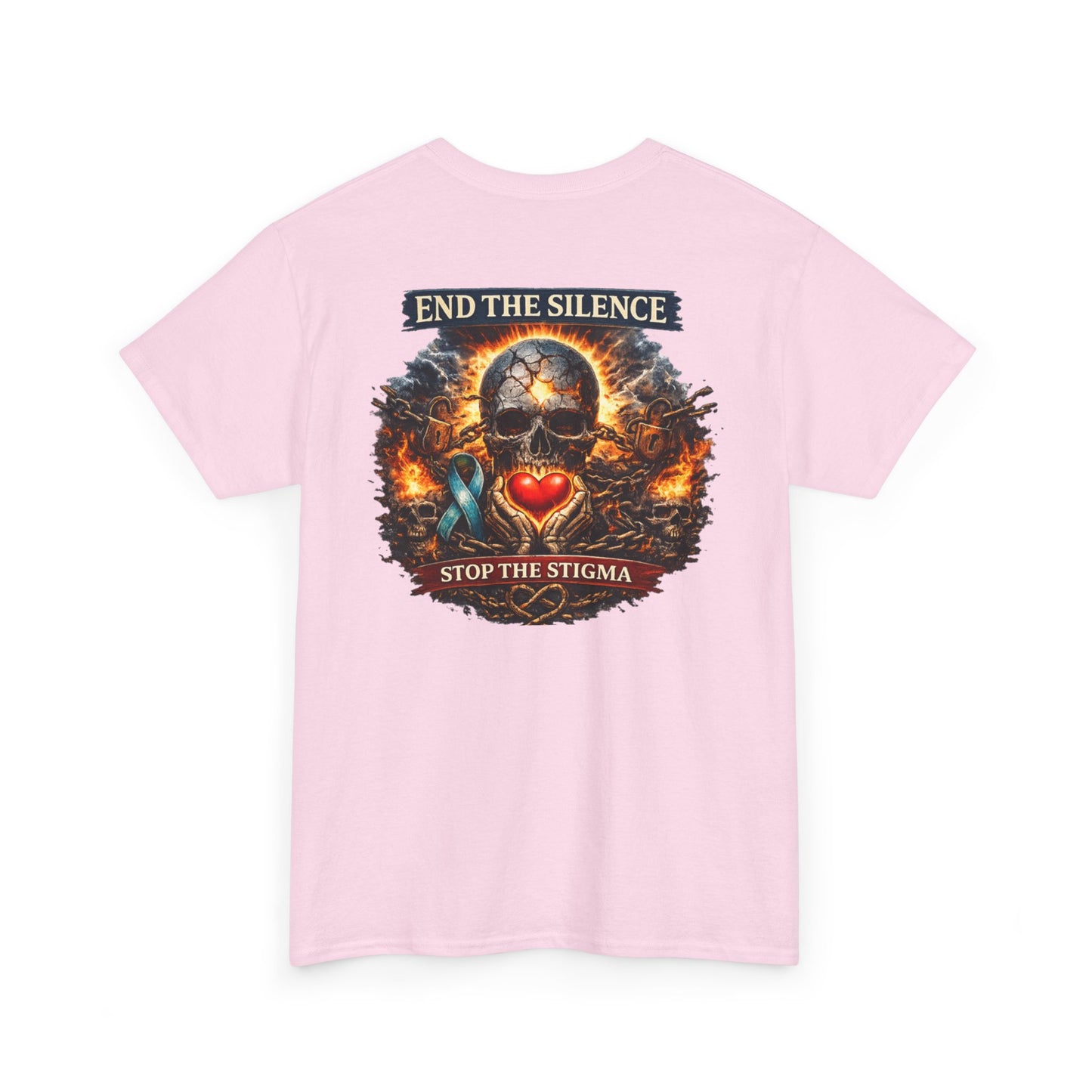 End The Silence Skull Mental Health Awareness Tee | Stop The Stigma