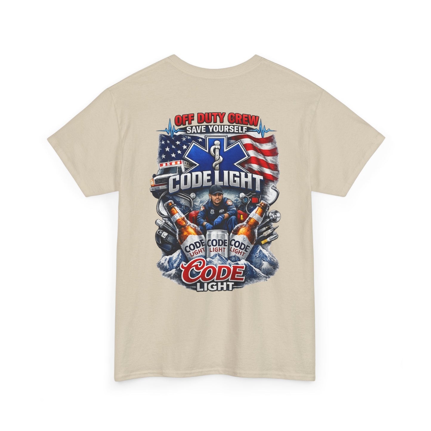 Off Duty Code Light EMT T-Shirt — Funny Paramedic & First Responder Gift