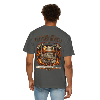 Firefighter Bourbon & Brotherhood T-Shirt — "Call Me Old Fashioned"