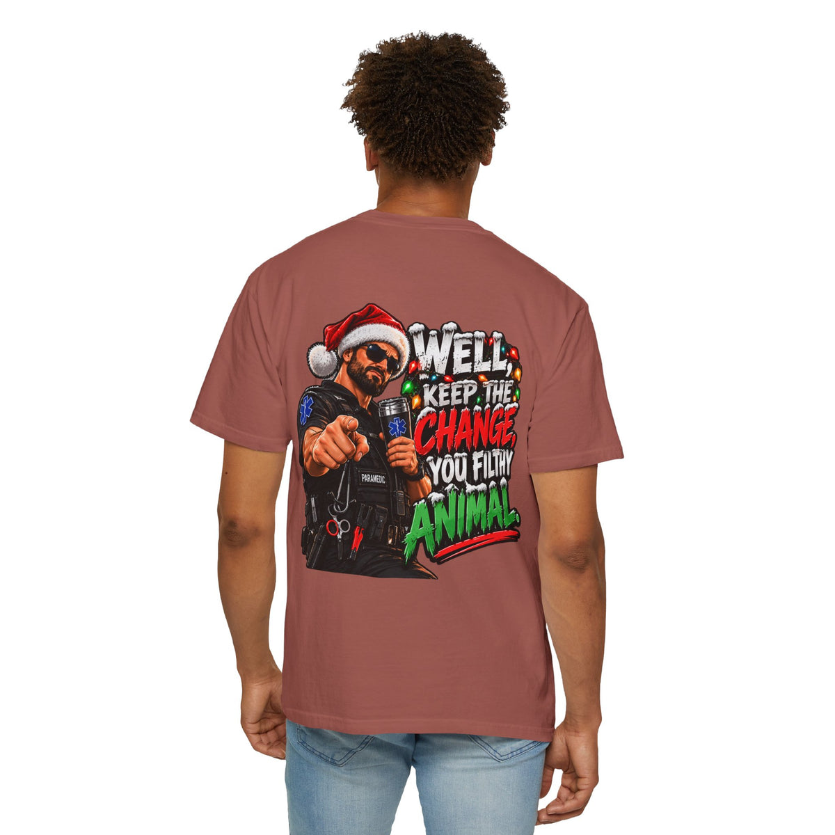 Funny Paramedic Christmas Shirt, Keep the Change You Filthy Animal, EMS Holiday Sweatshirt, EMT Gift, First Responder Christmas Apparel