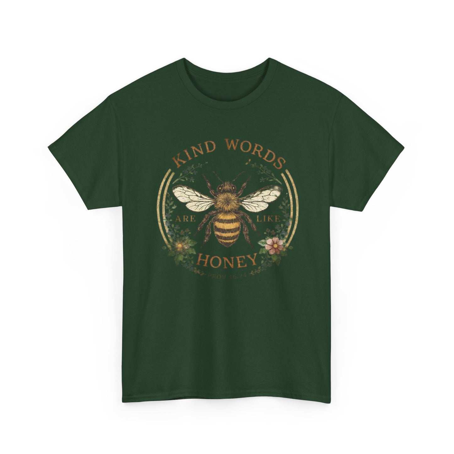 Kind Words Stick Like Honey Bee T-Shirt — Sweet Southern Positive Vibes Tee