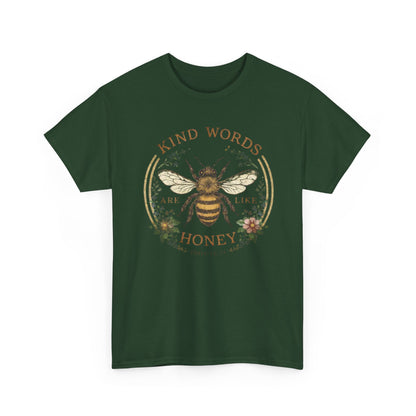 Kind Words Stick Like Honey Bee T-Shirt — Sweet Southern Positive Vibes Tee