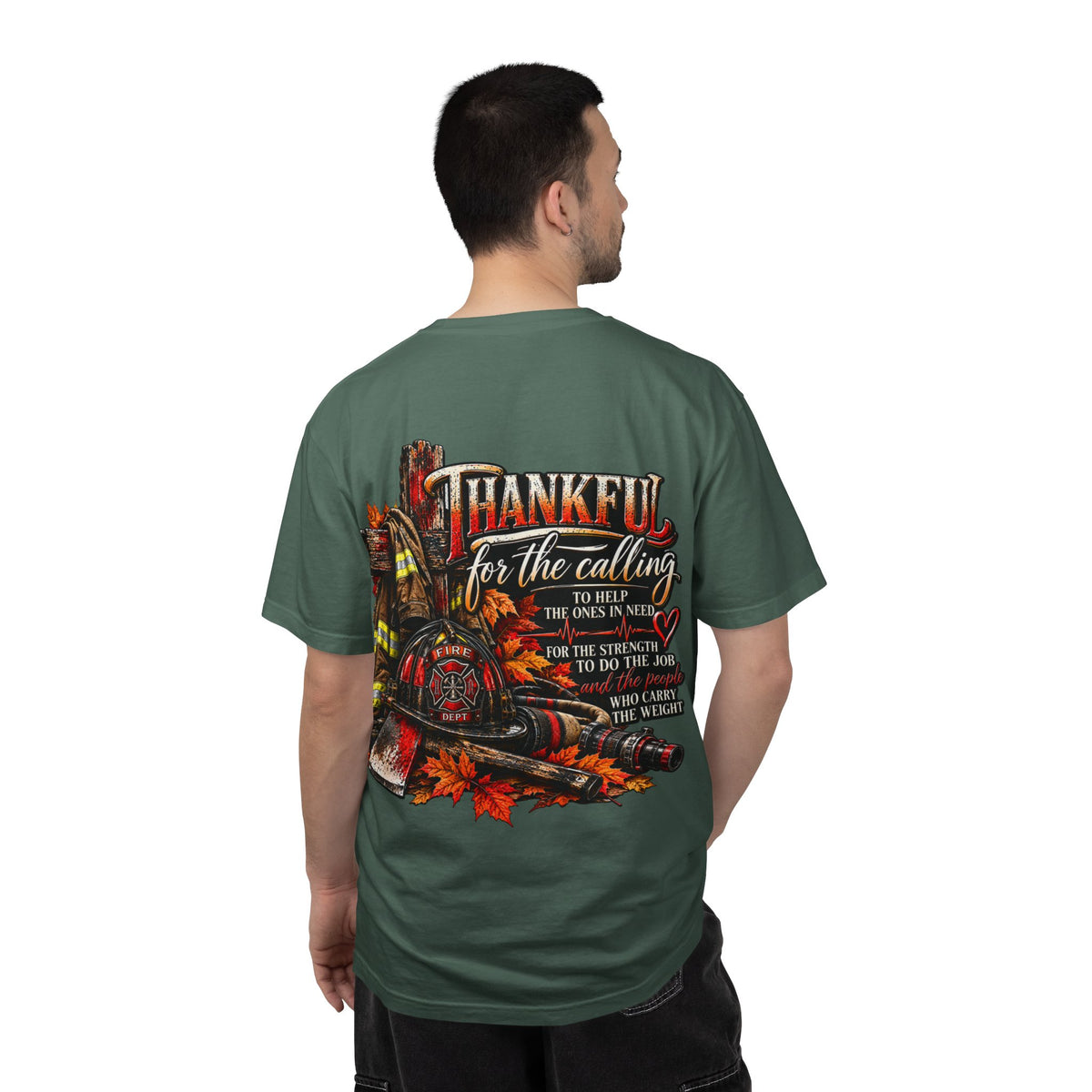 Thankful for the Calling | Firefighter Thanksgiving T-Shirt
