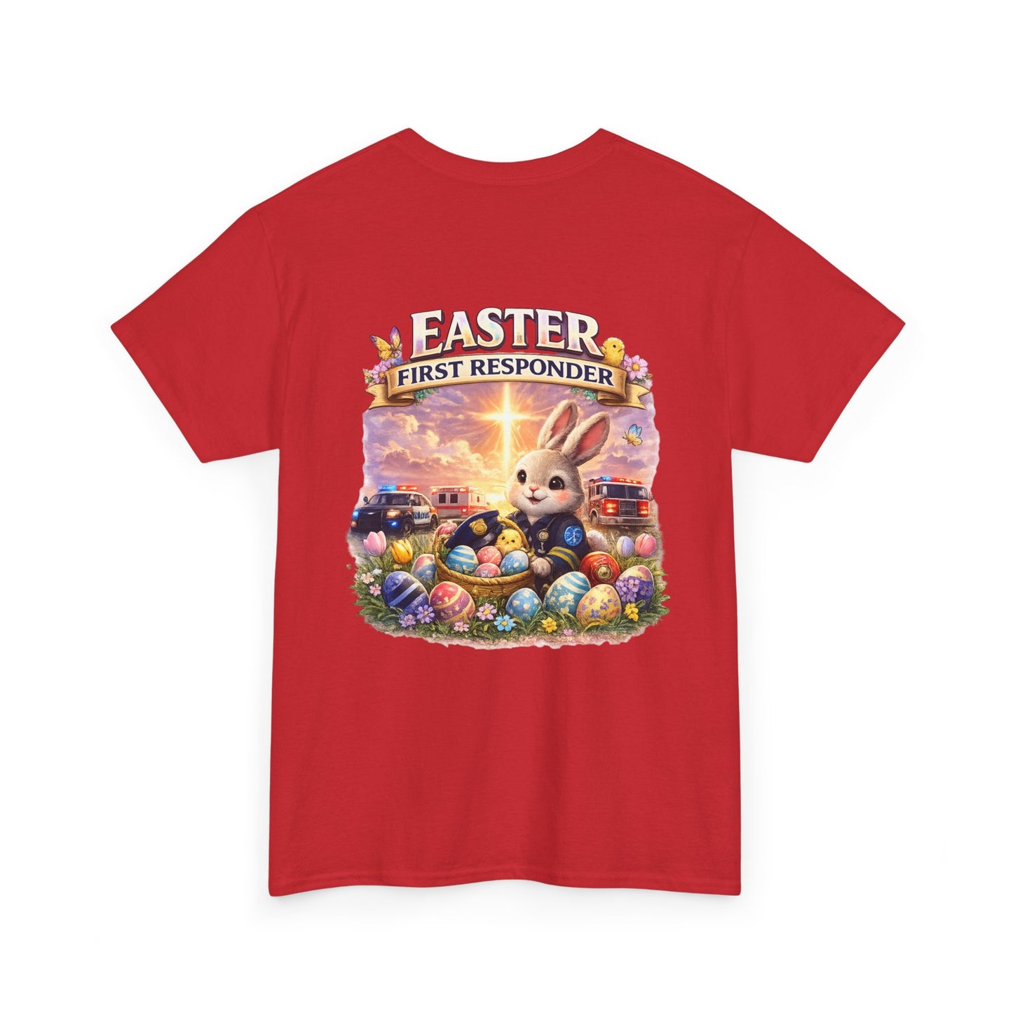 First Responder Easter T-Shirt — Cute EMS, Firefighter & Police Holiday Tee