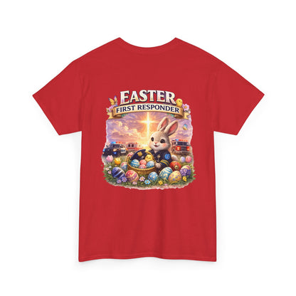 First Responder Easter T-Shirt — Cute EMS, Firefighter & Police Holiday Tee