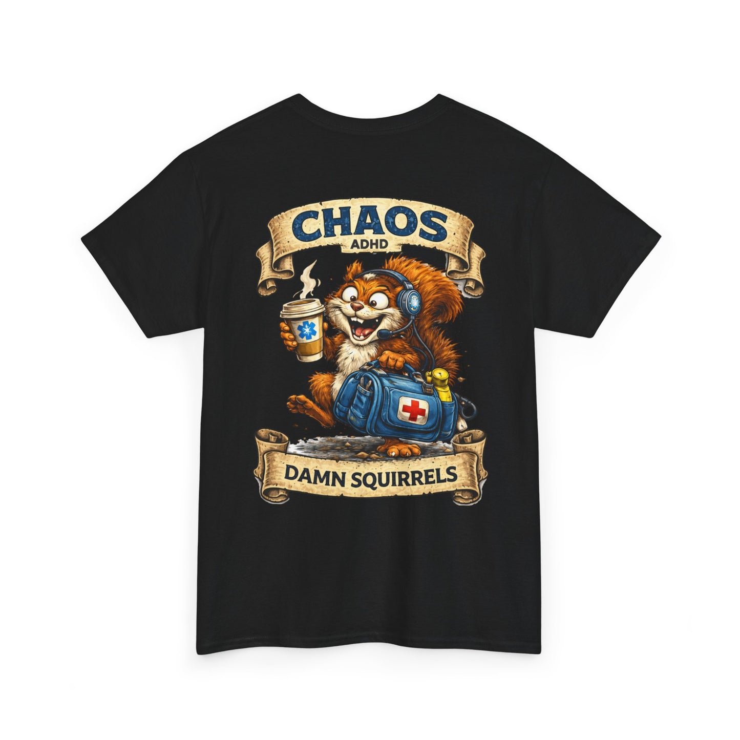 ADHD Chaos Squirrel Paramedic Tee | EMS Chaos EMT Shirt