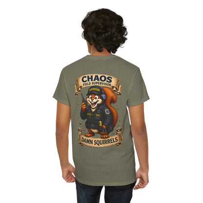 EMS Field Supervisor 'Chaos Squirrel' T-Shirt — Funny EMS Supervisor Gift