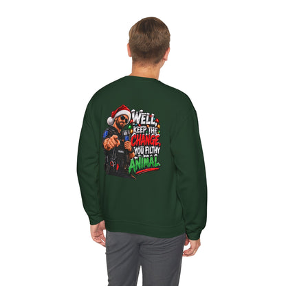 Funny Paramedic Christmas Shirt, Keep the Change You Filthy Animal, EMS Holiday Sweatshirt, EMT Gift, First Responder Christmas Apparel