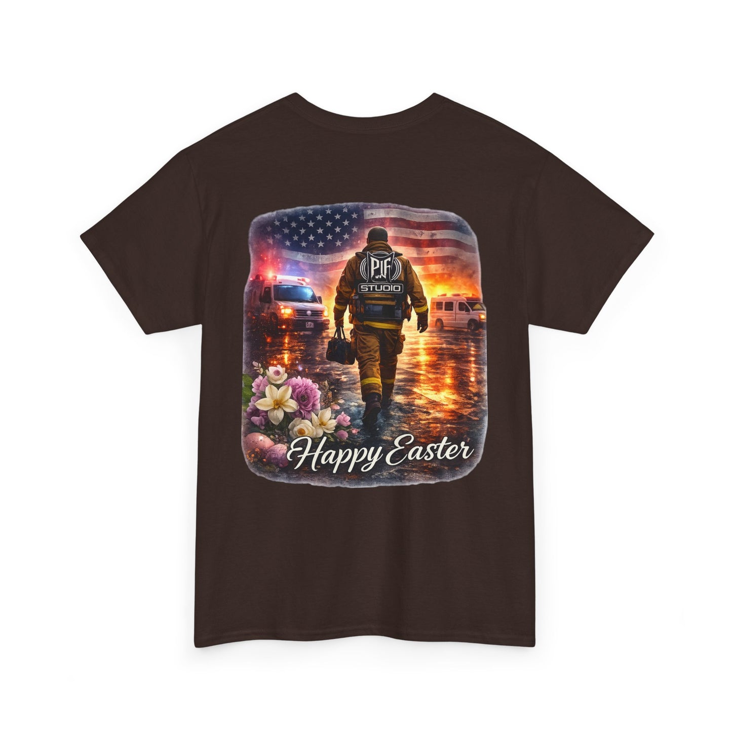 Firefighter Happy Easter T-Shirt — First Responder Gift