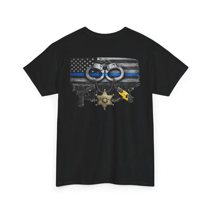 Blue Line Flag Police Support T-Shirt, police gift, officer gear