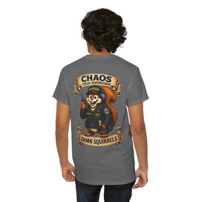 EMS Field Supervisor 'Chaos Squirrel' T-Shirt — Funny EMS Supervisor Gift