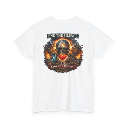 End The Silence Skull Mental Health Awareness Tee | Stop The Stigma