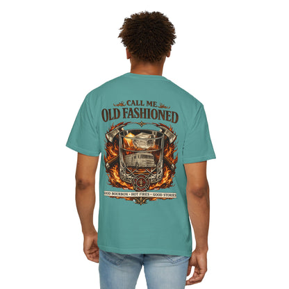 Firefighter Bourbon & Brotherhood T-Shirt — "Call Me Old Fashioned"
