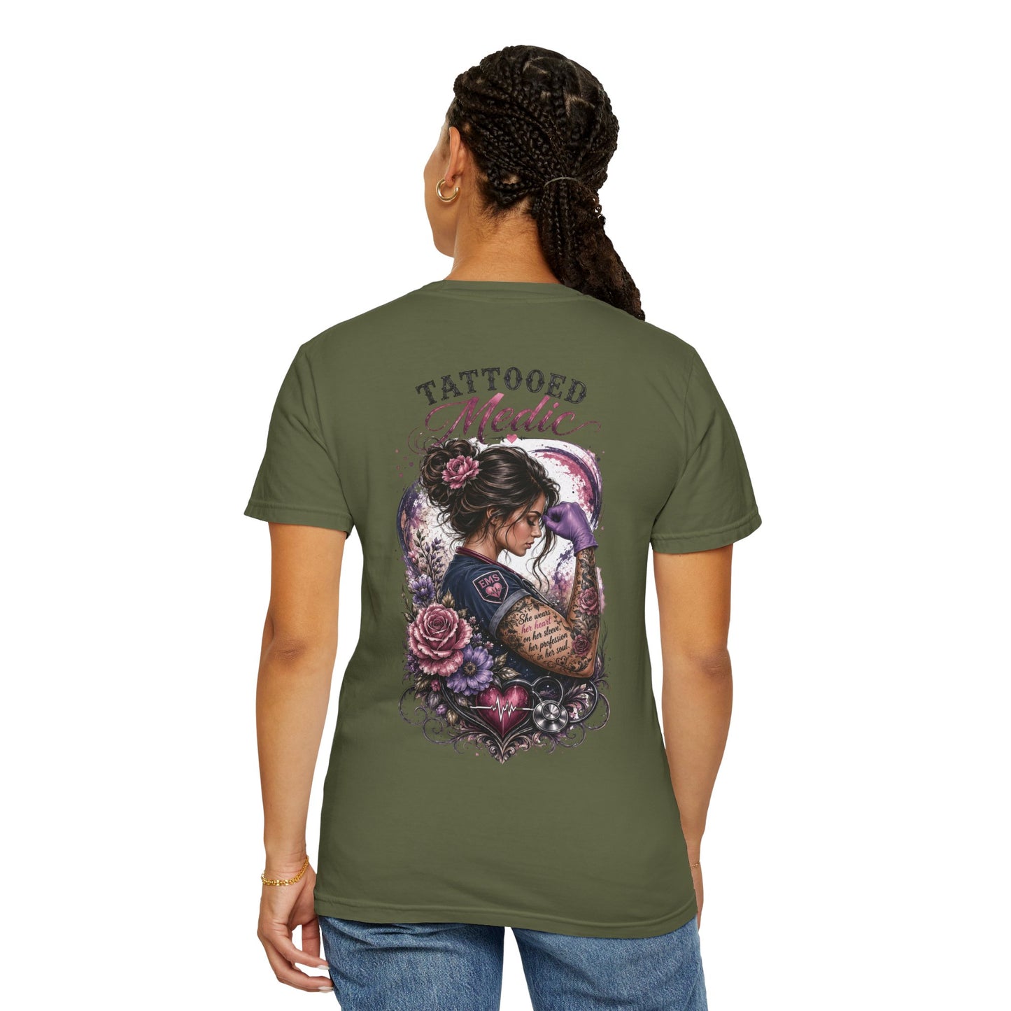 Tattooed Medic T-Shirt — "She Wears Her Heart on Her Sleeve"