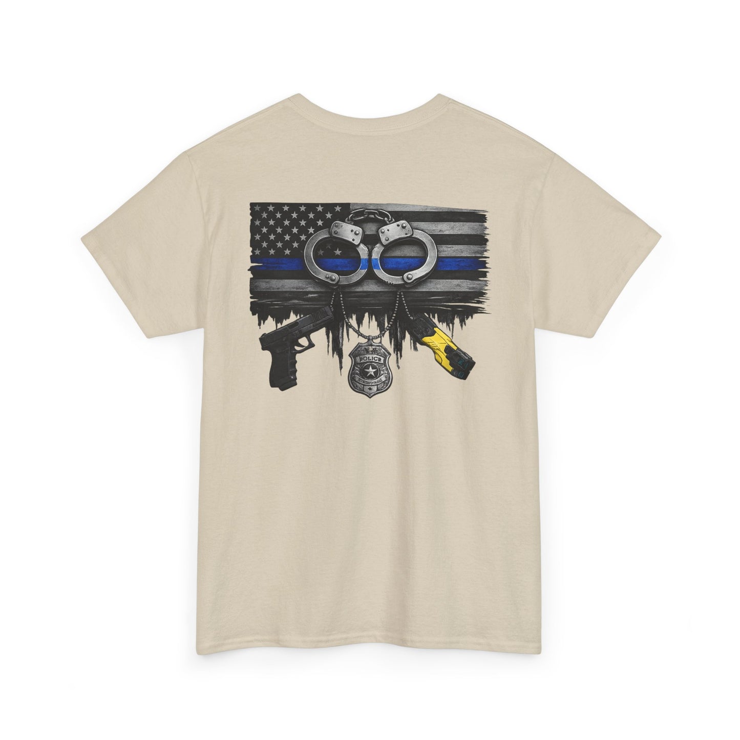 Blue Line Flag Police Support T-Shirt