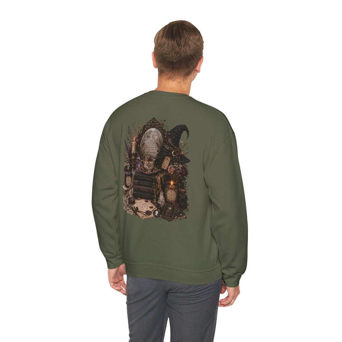 Witchy Apothecary Spellcaster Illustration Sweatshirt | Occult, Vintage Potion Art