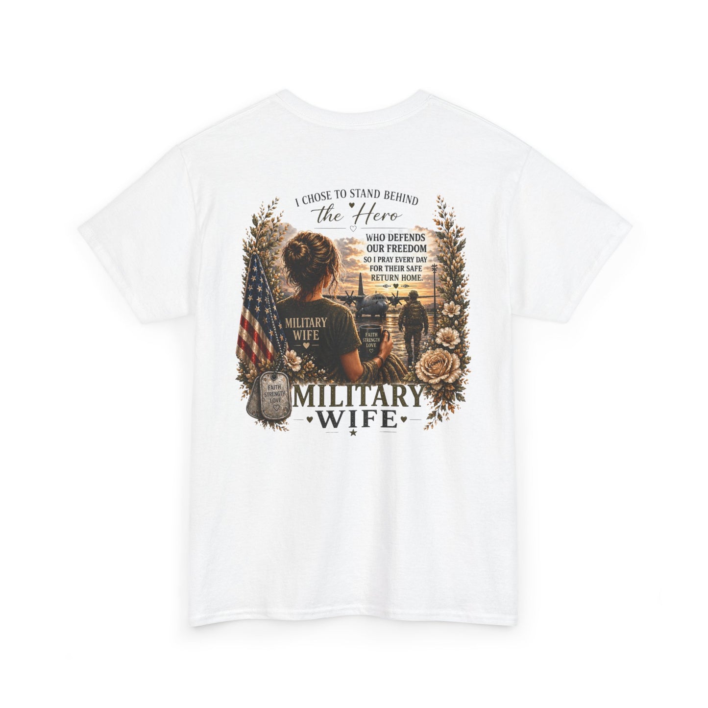 Military Wife Support Tee | Deployment Wife, Proud Military Spouse Shirt