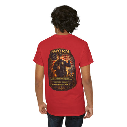 Law Enforcement Oath T-Shirt — Sworn Police Tribute Tee