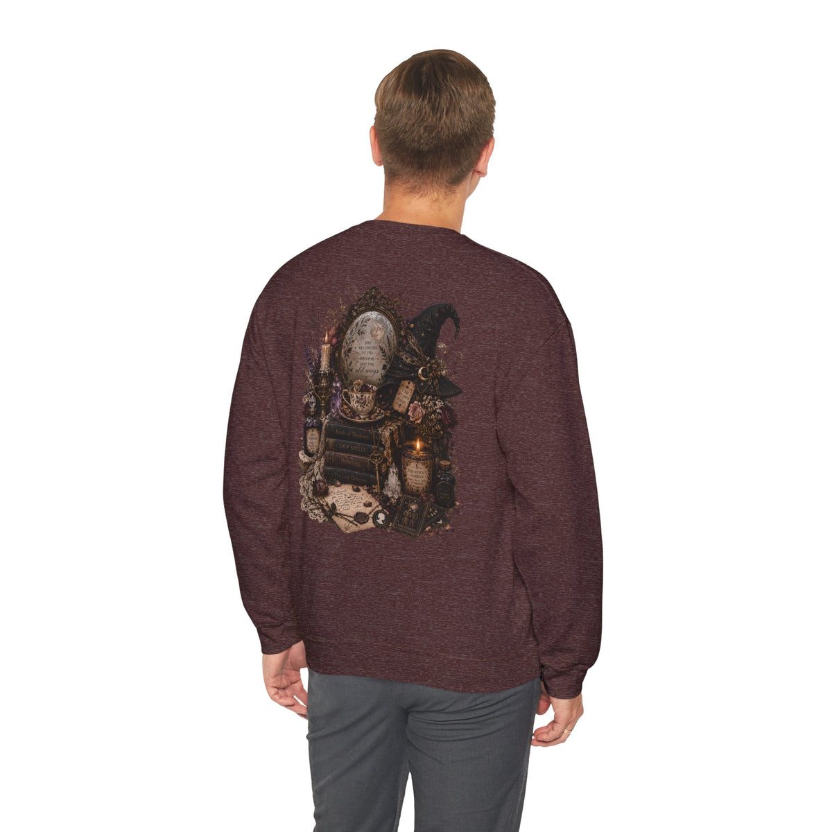 Witchy Apothecary Spellcaster Illustration Sweatshirt | Occult, Vintage Potion Art