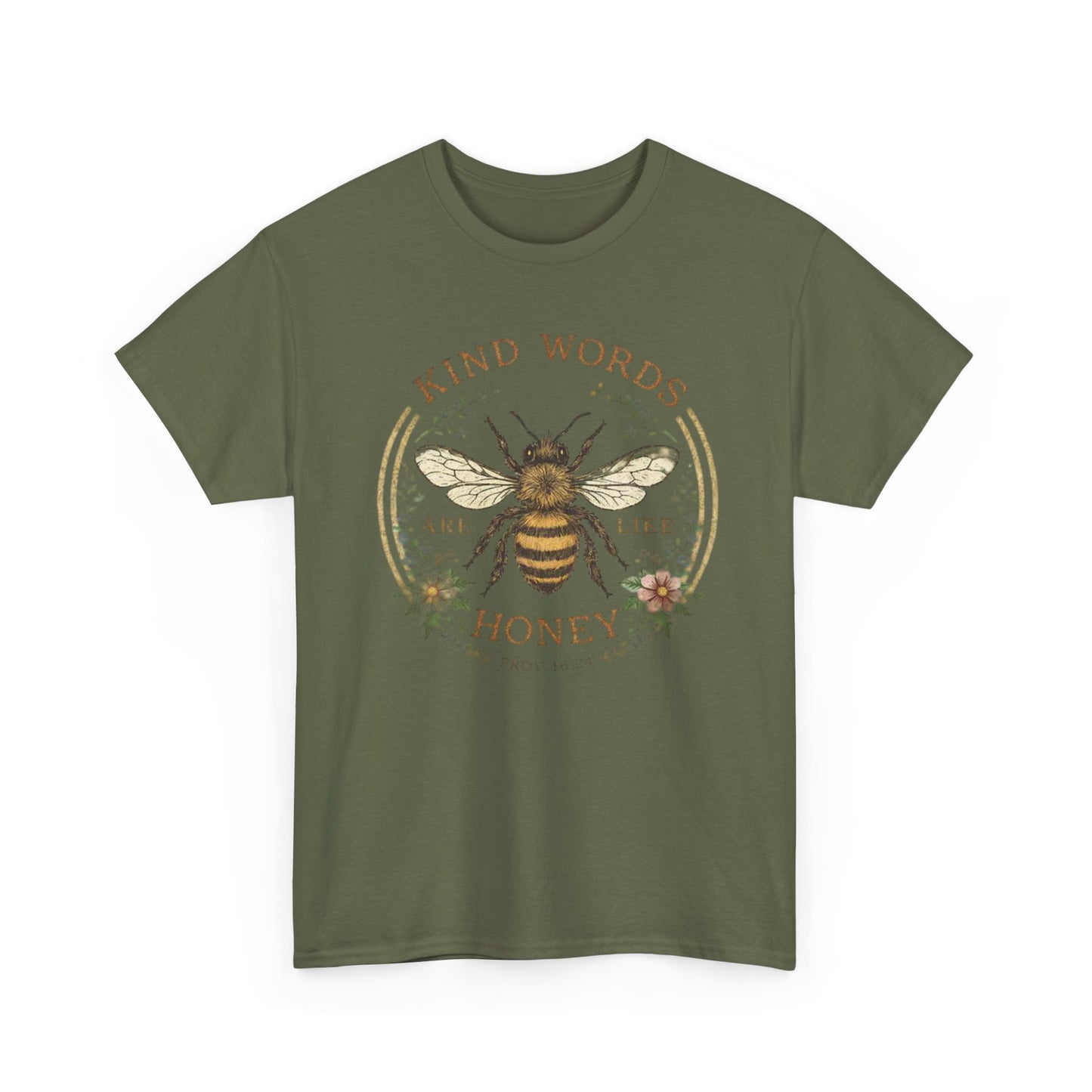 Kind Words Stick Like Honey Bee T-Shirt — Sweet Southern Positive Vibes Tee
