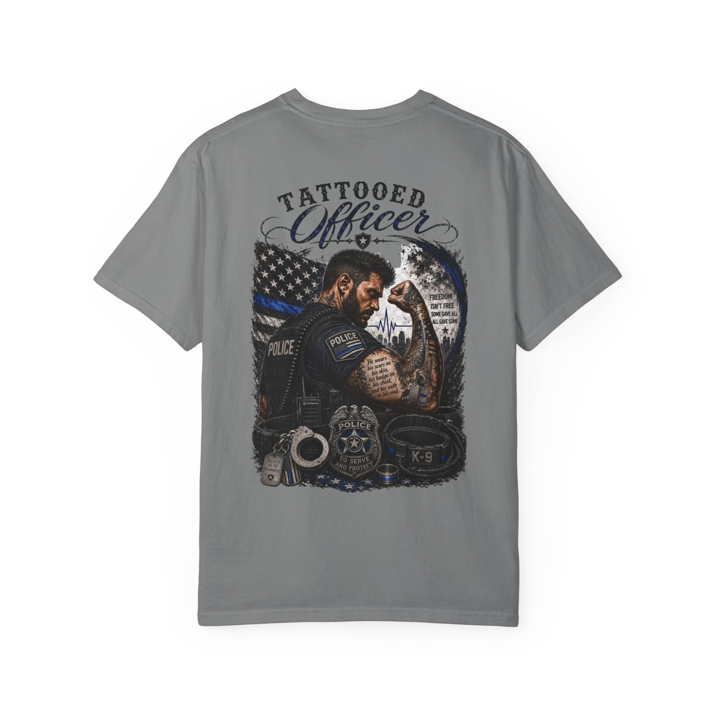 Thin Blue Line Tribute K-9 Police T-Shirt — To Serve & Protect