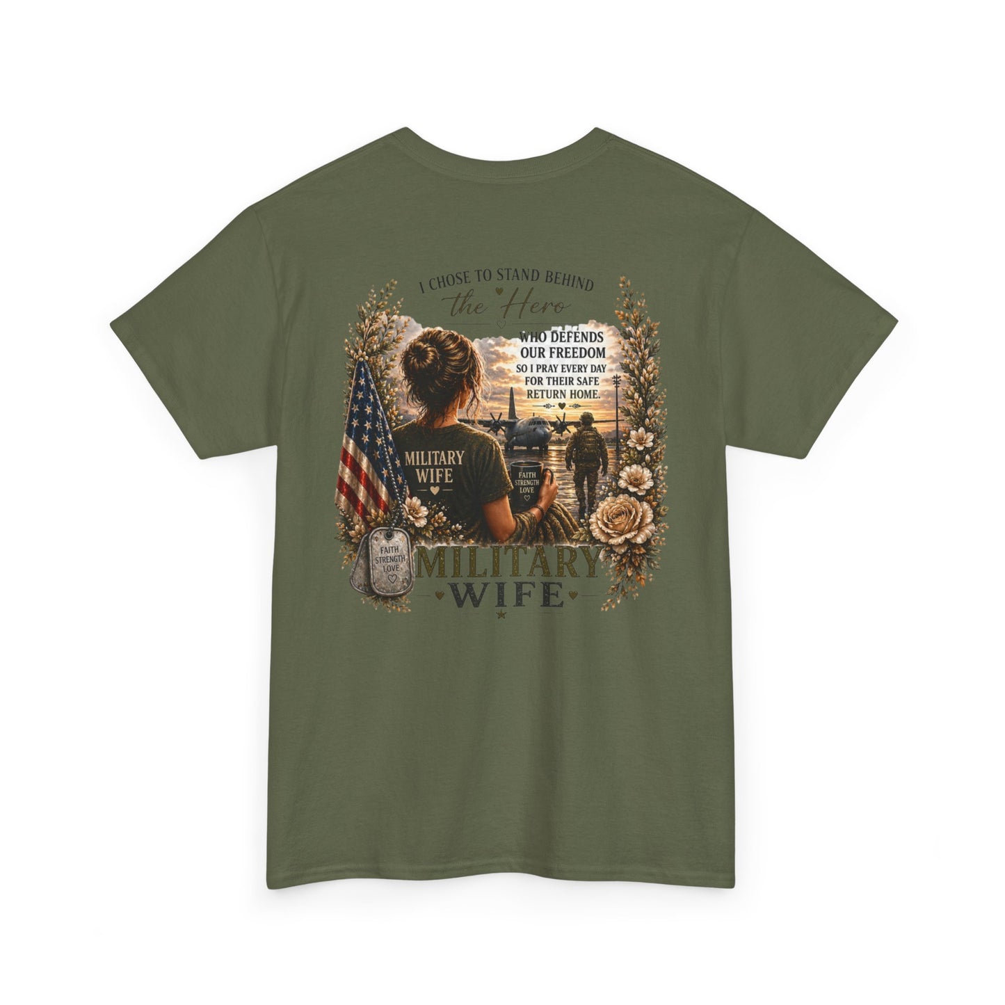 Military Wife Support Tee | Deployment Wife, Proud Military Spouse Shirt