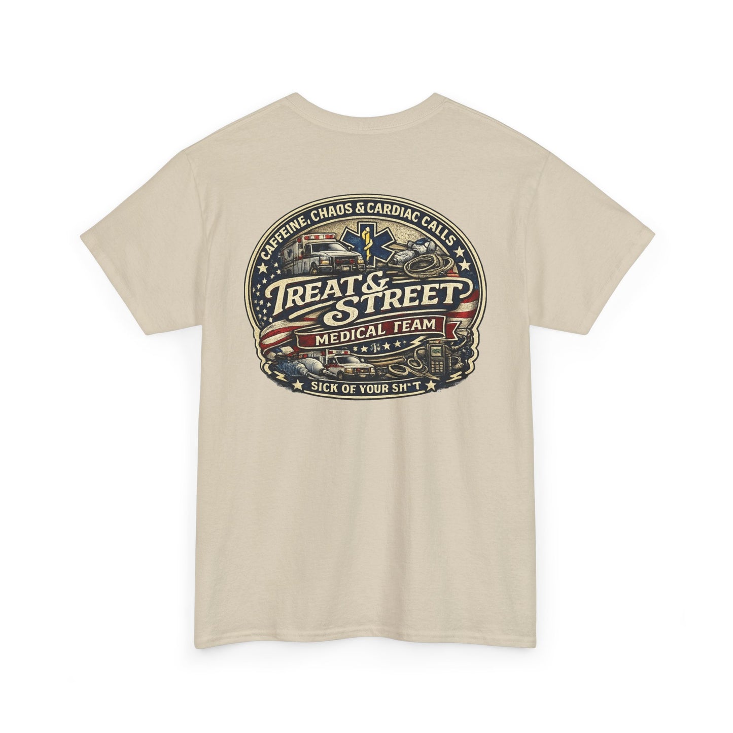 Treat & Street Medical Team First Responders T-Shirt | Firefighter Police EMS