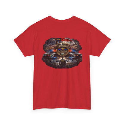 Sworn to serve-State Trooper Badge North Carolina T‑Shirt – Motto