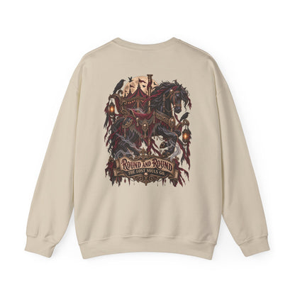 Round and Round the Lost Souls Go | Haunted Carousel Gothic Circus Shirt