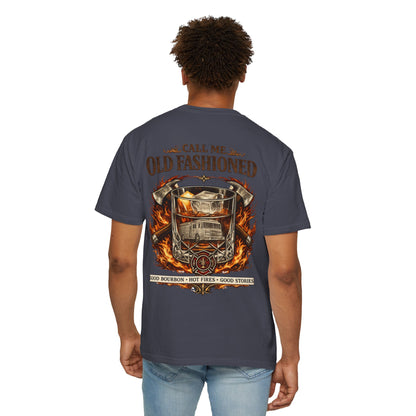 Firefighter Bourbon & Brotherhood T-Shirt — "Call Me Old Fashioned"