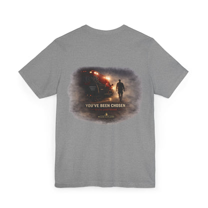 Chosen EMT T-Shirt — "Born for Emergency Medicine, Calm in Chaos" First Responder Gift