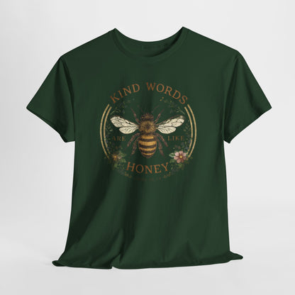 Kind Words Stick Like Honey Bee T-Shirt — Sweet Southern Positive Vibes Tee