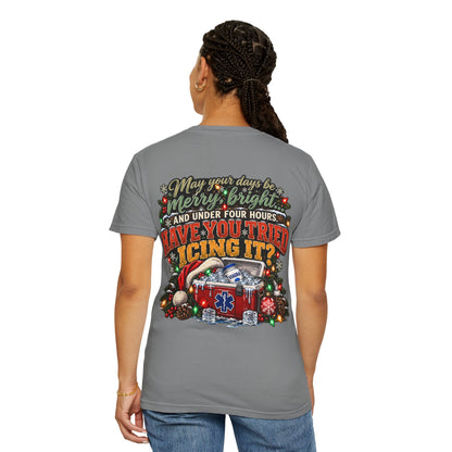 Have You Tried Icing It? Christmas EMS Shirt | Funny Paramedic Holiday T-Shirt & Sweatshirt | Adult Medical Humor Gift