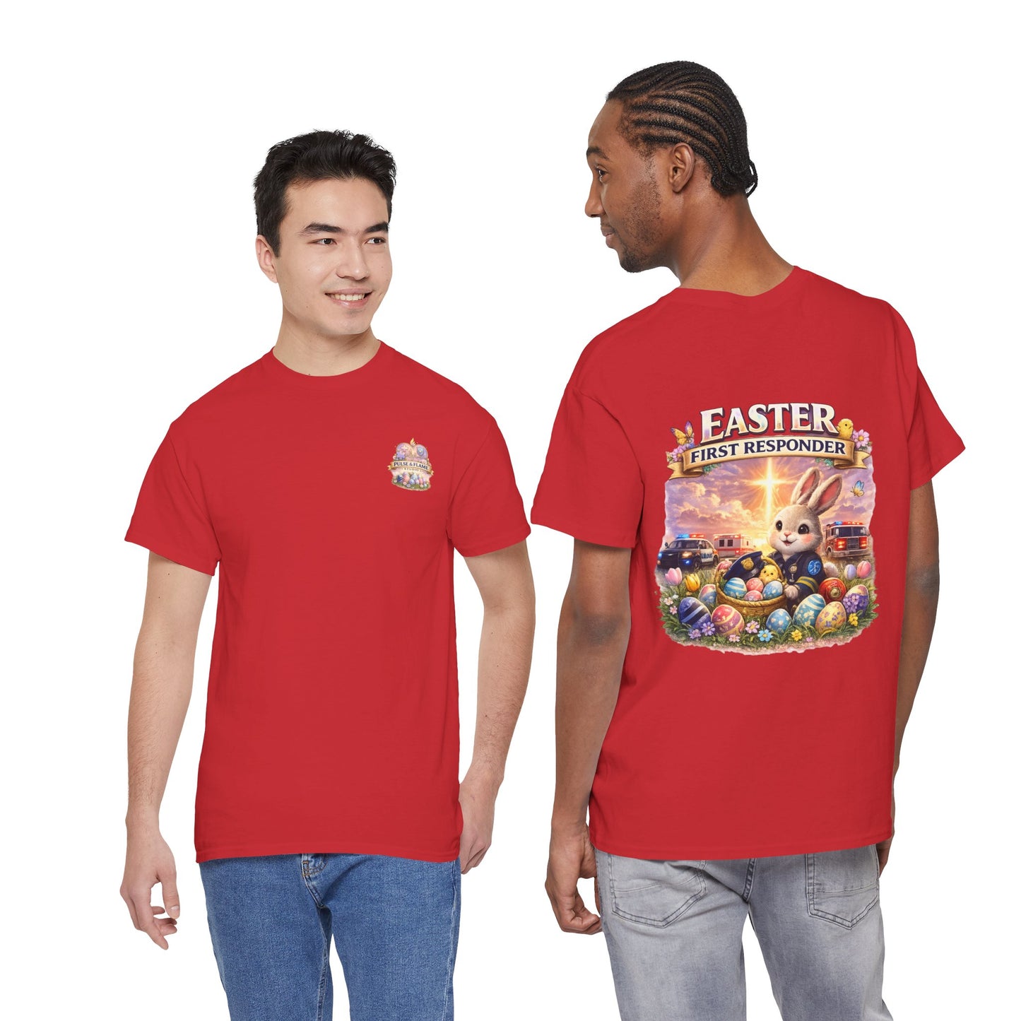 First Responder Easter T-Shirt — Cute EMS, Firefighter & Police Holiday Tee