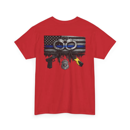 Blue Line Flag Police Support T-Shirt