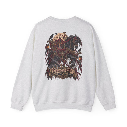 Round and Round the Lost Souls Go | Haunted Carousel Gothic Circus Shirt