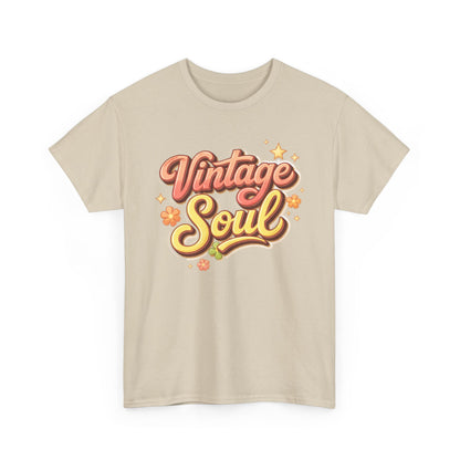 Retro Groovy Tee — "Vintage Soul" 70s-Inspired Hippie Graphic Shirt