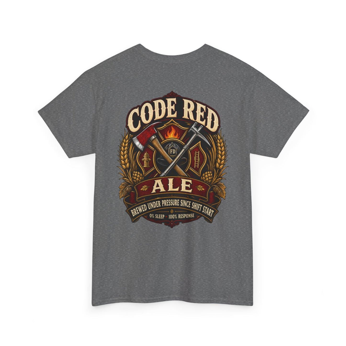 Code Red Ale Firefighter T‑Shirt — Brewed Under Pressure Tribute