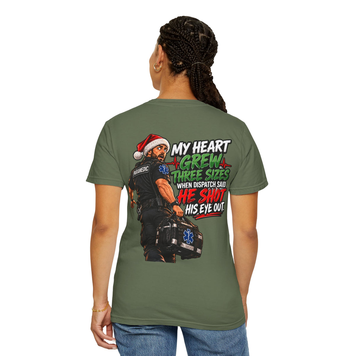 My Heart Grew Three Sizes | Funny Paramedic Christmas T-Shirt & Sweatshirt