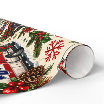 Wrapping Paper – Christmas Emergency Medical Services Design
