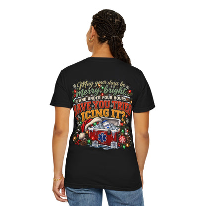 Have You Tried Icing It? Christmas EMS Shirt | Funny Paramedic Holiday T-Shirt & Sweatshirt | Adult Medical Humor Gift