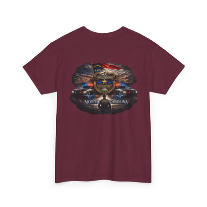 Sworn to serve-State Trooper Badge North Carolina T‑Shirt – Motto