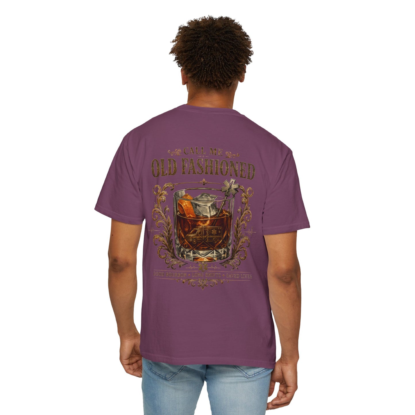 EMS Bourbon & Ambulance Whiskey T-Shirt — "Call Me Old Fashioned"