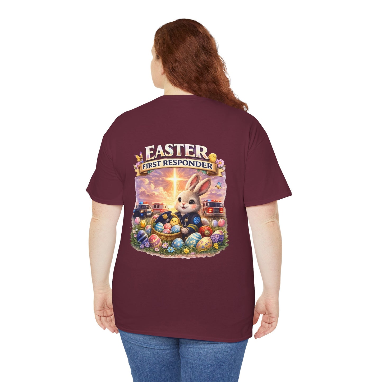 First Responder Easter T-Shirt — Cute EMS, Firefighter & Police Holiday Tee