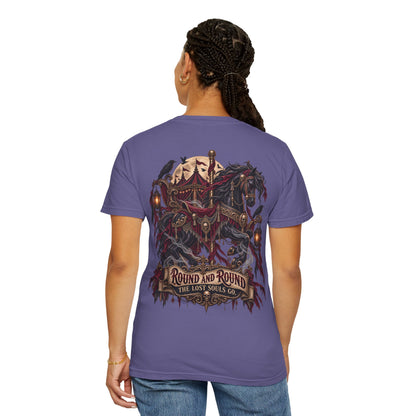 Round and Round the Lost Souls Go | Haunted Carousel Gothic Circus Shirt