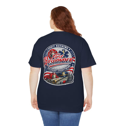 Admit Nothing, Document Everything Tee — Funny EMT Paramedic & Firefighter Shirt