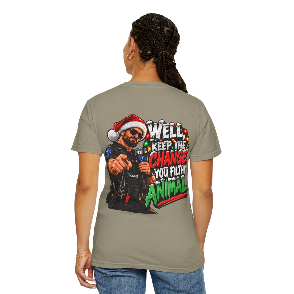 Funny Paramedic Christmas Shirt, Keep the Change You Filthy Animal, EMS Holiday Sweatshirt, EMT Gift, First Responder Christmas Apparel