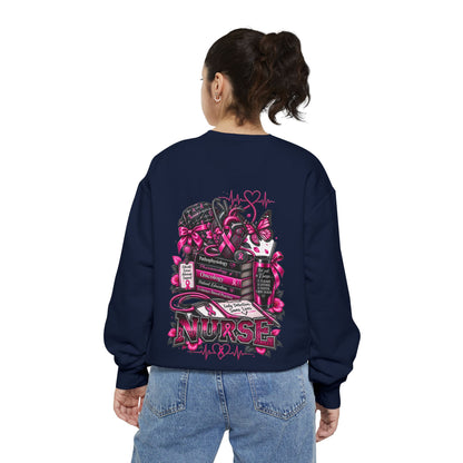 Breast Cancer Awareness Nurse Sweatshirt — Pink Ribbon RN Crewneck