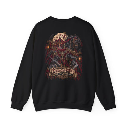 Round and Round the Lost Souls Go | Haunted Carousel Gothic Circus Shirt